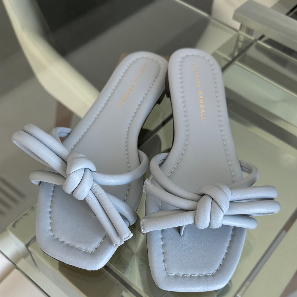 Loeffler Randall Women's Light Blue Knotted Sandals